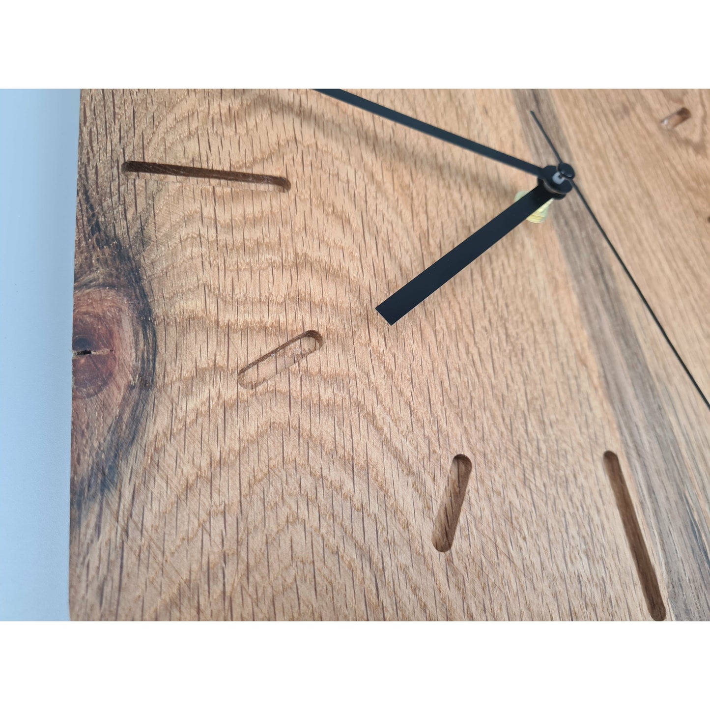 ClockDesignCo 100% Solid Oak Wooden Wall Clock | Large Square Kitchen Clock | Rustic Wall Clock