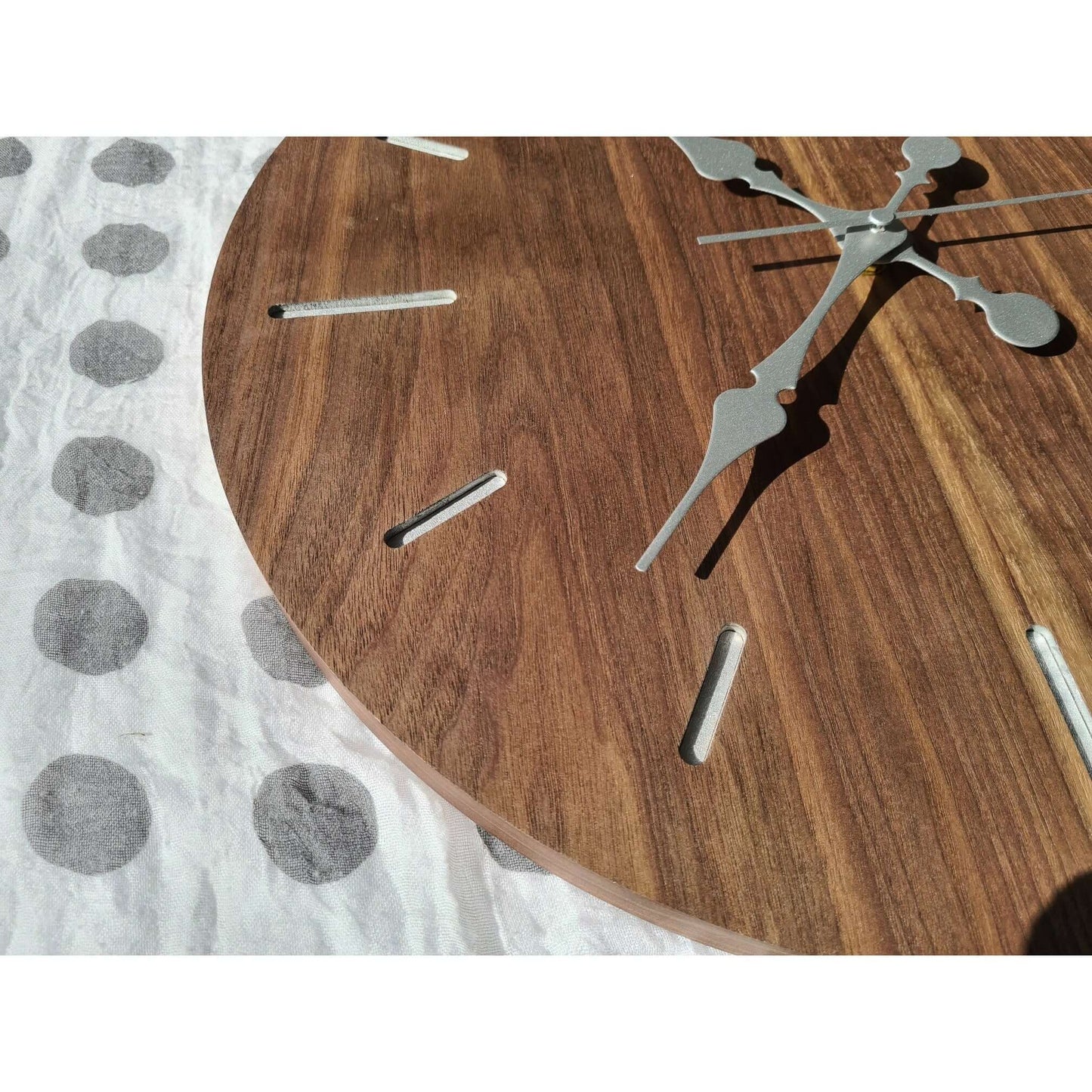 ClockDesignCo 100% Solid American Walnut Wall Clock | Round Clock | Kitchen Clock | Designer Wall Clock