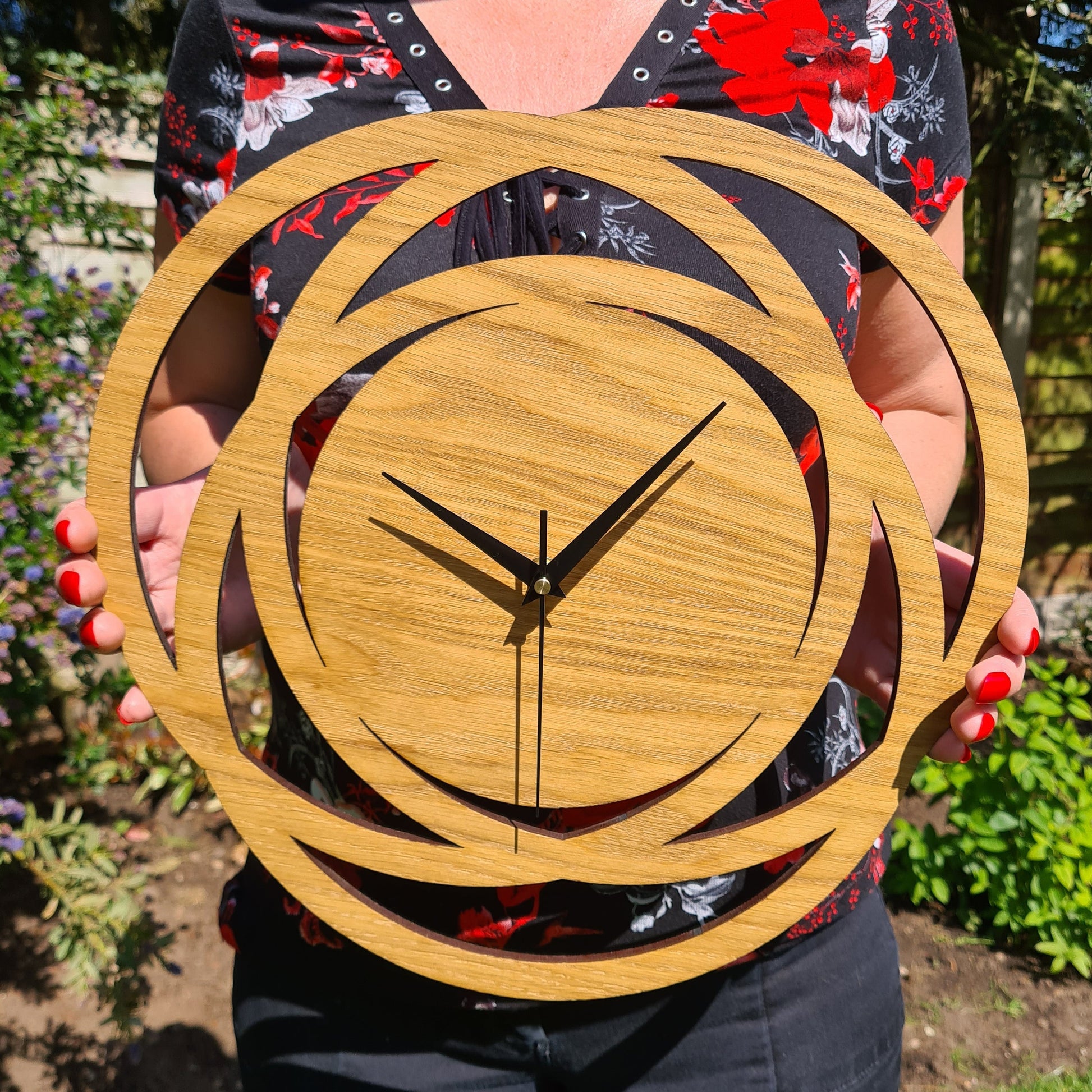 ClockDesignCo Designer Wooden Wall Clock | Modern Decorative Clock | Kitchen and hall