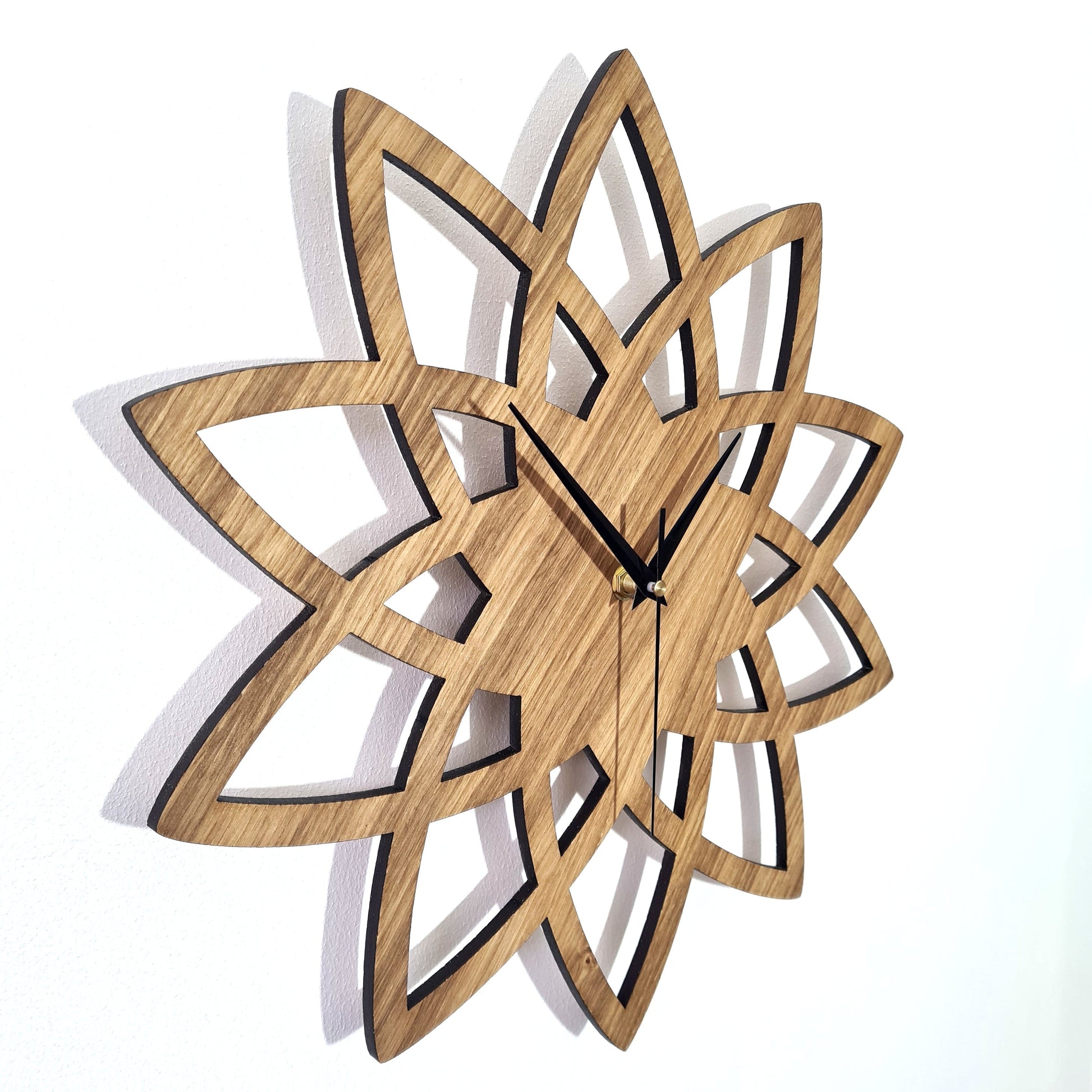 ClockDesignCo Sunburst Wall Clock - Mid-Century Starburst Wall Clock