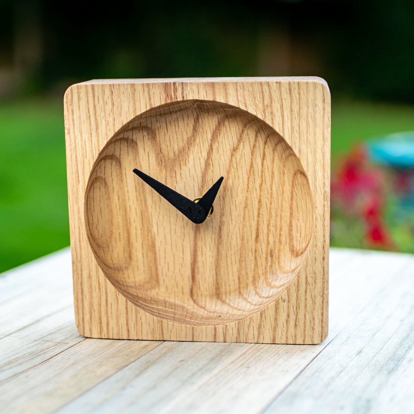 Personalized Solid Oak Desk Clock - Timeless Elegance | ClockDesignCo - Clock Design Co™