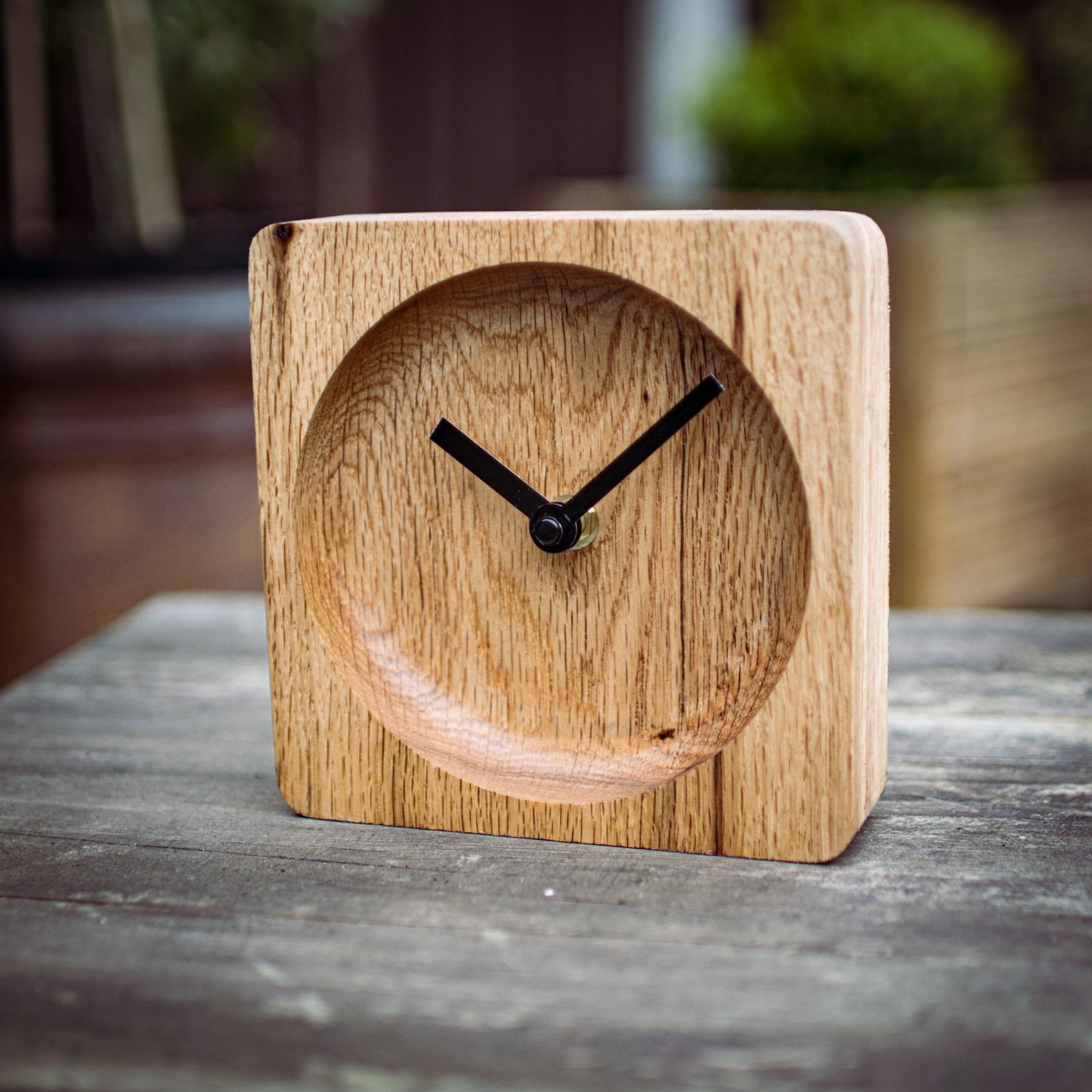 Personalized Solid Oak Desk Clock - Timeless Elegance | ClockDesignCo - Clock Design Co™